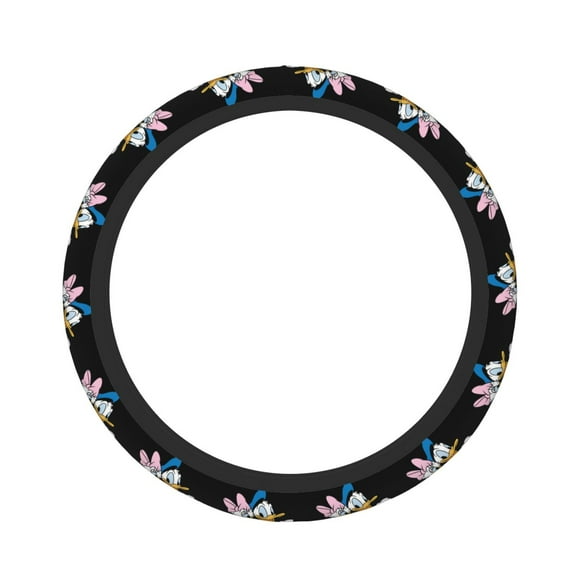 Daisy Duck Elastic Steering Wheel Cover Stylish Neoprene Decorative Car Accessories for Universal Auto