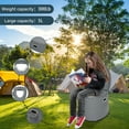 thumbnail image 6 of Zimtown Camping Toilet with Detachable Bucket and Toilet Paper Holder Grey, 6 of 7