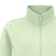 thumbnail image 7 of HAOTAGS Big Girls Performance Track Jacket（3-15）, Zip-Up Long-Sleeve Stand-Collar Sports Top for Yoga/Running Green 11-12Years, 7 of 7