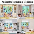 thumbnail image 5 of Teal Green Hummingbirds Kitchen Curtains Window Panels, Spring Watercolor Flowers Plant Insulated Window Treatment Curtain, Grommet Curtains for Bedroom/Living Room/Bathroom, 2 Piece 27.5"Wx39"L, 5 of 8