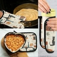 thumbnail image 5 of Yayeee Oven Mitts and Pot Holder Set of 4 Heat Resistant Kitchen Gloves Baking Hot Pad, Cats Reading Pattern, 5 of 5