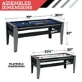 ESPN 72" 4 in 1 Swivel Combo Game Table, Table Tennis, Hockey