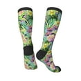 thumbnail image 4 of Haiem Watercolor Blooming Cactus Socks, Funny Novelty Crazy Design Cotton Socks Sports Socks Knee High Socks For Men, Women,1Pairs - Gift For Working Friends, 4 of 9