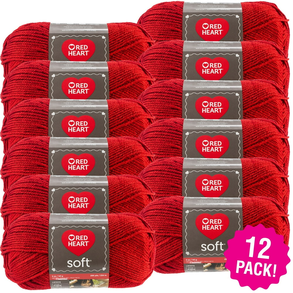 red-heart-soft-yarn-12-pk-really-red-walmart-walmart