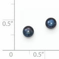 thumbnail image 3 of Primal Silver Sterling Silver Rhodium-plated 4-5mm Black Freshwater Cultured Button Pearl Stud Earrings, 3 of 5