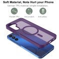 thumbnail image 5 of Galaxy A15 5G Case,Magnetic Phone Case with MagSafe for Samsung Galaxy A15 5G 6.5",Takfox [Frosted] Shockproof Case Matte Hard Plastic & Silicone Rubber Full Body Bumper Protection Cover,Purple, 5 of 9