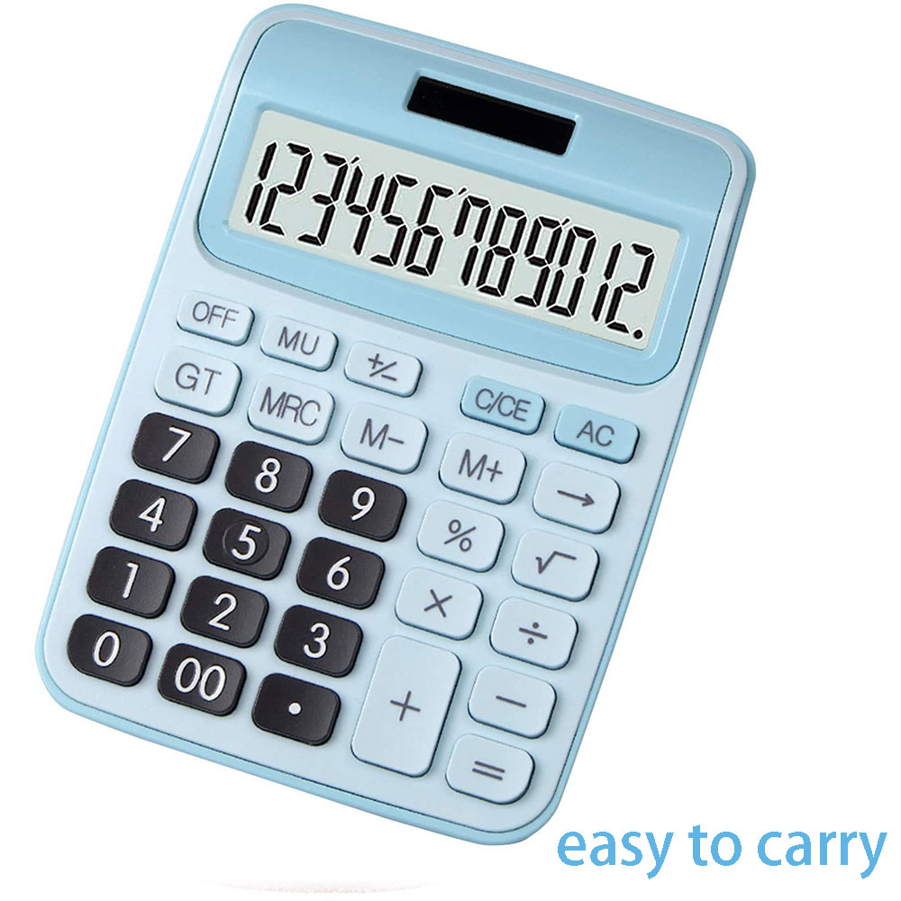 SagaSave Desktop Calculator with 12 Digits Large LCD Display for Office School Adults and Students