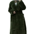 thumbnail image 2 of Fengqque Women Plus Size Luxury Faux Furs Coat Warm Outerwear Long Coat, 2 of 5