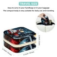 thumbnail image 5 of Santa Claus Travel Portable Square Jewelry Box with Necklace Organizer, Earring Organizer, and Display Case - Ideal for Rings, Earrings, Necklaces, Bracelets, and More - Suitable for Girls and Women, 5 of 6