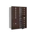 thumbnail image 3 of 11 Door High Recessed Mounted 4C Horizontal Mailbox with 15 Doors and 1 Parcel Locker in Bronze with Private Access - Front Loading, 3 of 4