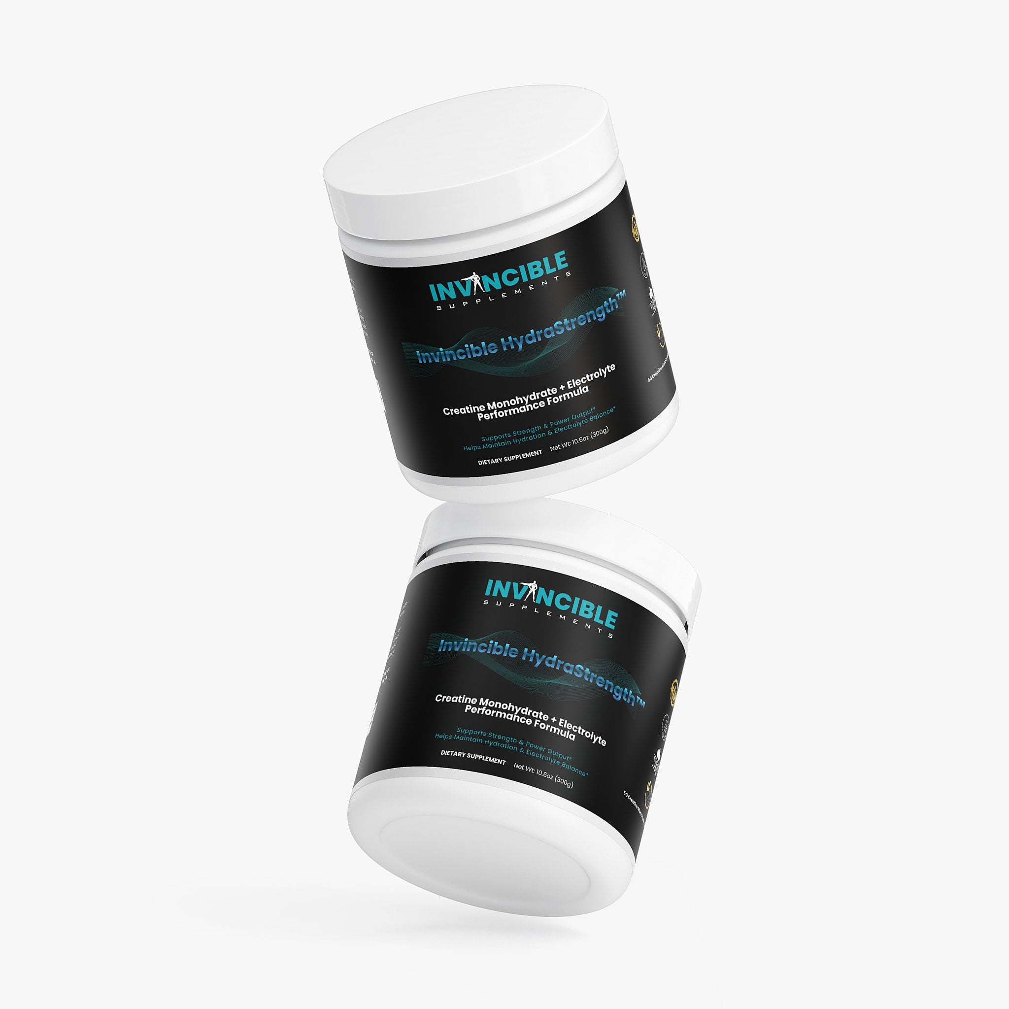 Invincible HydraStrength™ Creatine + Electrolyte Performance Powder – Muscle Strength, Hydration & Recovery Support – Pre/Post Workout Drink Mix