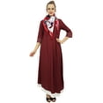 thumbnail image 3 of Bimba Designer Rayon Blouse Kurta Indian Women Maroon Kurti Dress With Scarf - 26, 3 of 9