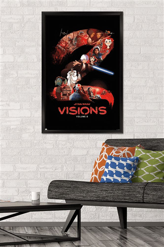 Star Wars: Visions Season 2 - One Sheet Wall Poster, 22.375" x 34" Framed