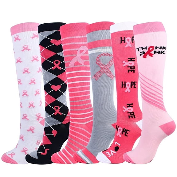 Vorkoi Plus Size Compression Socks Wide Calf for Women & Men 20-30 mmhg-Extra Wide Calf Knee High Support Socks for Nurse
