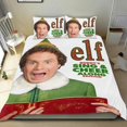 thumbnail image 1 of Elfo Buddy Canta Conjunto de sábanas temático, trío de piezas, cómodo y amigable con la piel, diseño único, regalo de decoración para el hogar para familiares, amigos y fans,140cm *210cm, 1 of 6