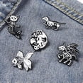 thumbnail image 5 of GKNET Black Skull Cat Enamel Pin Lapel Collar Pin Corsage Brooch Women Men Delicate Jewelry -17, 5 of 9
