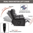thumbnail image 6 of Alvantor Large Power Lift Recliner Chair for Elderly UP Leather Electric Recliners Chair with Massage and Heat for Living Room Dark Gray, 6 of 9