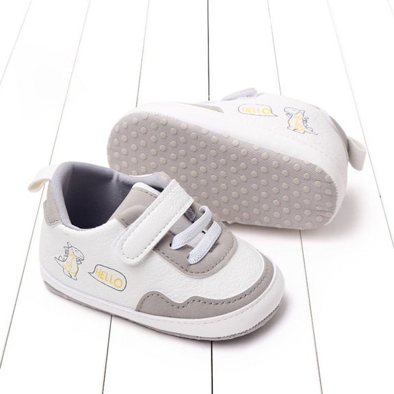 Baby Boys Girls High Top Ankle PU Leather Sneakers Soft Sole Infant Moccasins Newborn Oxford Loafers Anti-Slip Toddler Wedding Uniform Shoes, 3-11 Months