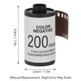 thumbnail image 2 of 135 Color Film, 35mm Roll Film 8 Sheets Color Negative Film 36 Exposures ISO200 High Definition Wide Exposure High Contrast Color Print Film for Beginners, 2 of 9