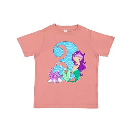 

Inktastic Third Birthday Mermaid Gift Toddler Toddler Girl T-Shirt