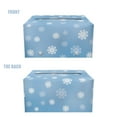 thumbnail image 4 of Psesaysky Snowflakes Rectangle Tissue Box Cover, Waterproof Pu Leather Car Tissue Holder with Bottom Buckle Napkin Holder Organizer for Bathroom, Bedroom, Hotel, Office Desk 9.7"X5.2"X5.1", 4 of 7