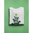 thumbnail image 3 of Dachshund Christmas Tree Sweatshirt Women -Smartprints Designs, Female 3X-Large, 3 of 4