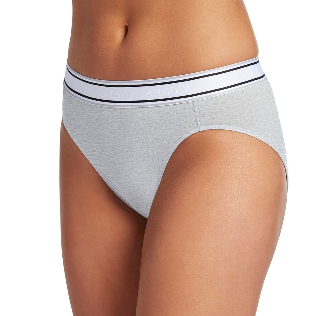 Jockey Retro Stripe HiCut Panty 2254 Gray Heather