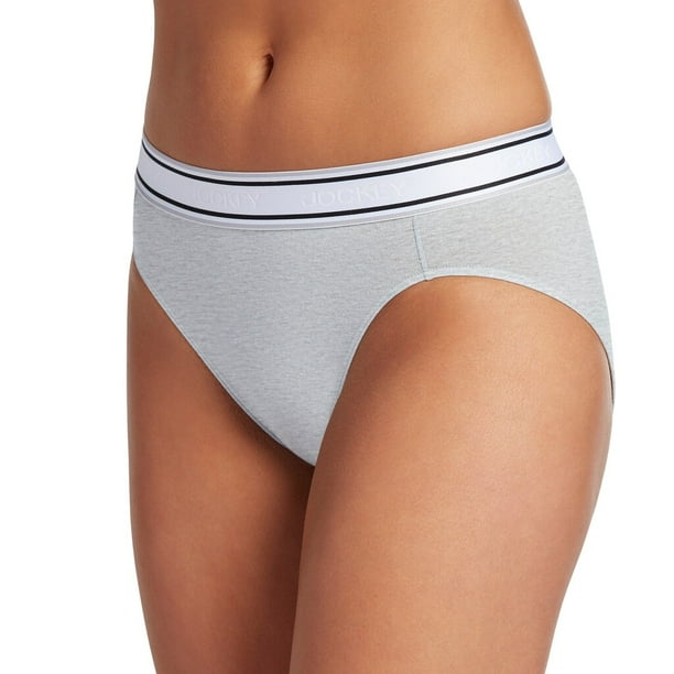 Jockey Retro Stripe HiCut Panty 2254 Gray Heather