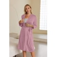 thumbnail image 2 of Ekouaer Maternity Robe 3 in 1 Labor Delivery Nursing Gown Hospital Breastfeeding Dress Bathrobes, 2 of 6