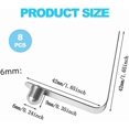 thumbnail image 2 of Stainless Kayak Paddle Spring Snaps 9.5x6mm Pole Push Button Spring Clips Steel Solid Button Locking Tube Single Pin for Outdoor Camping Awning Tent Pole Replacement Accessories 8 Pack, 2 of 7