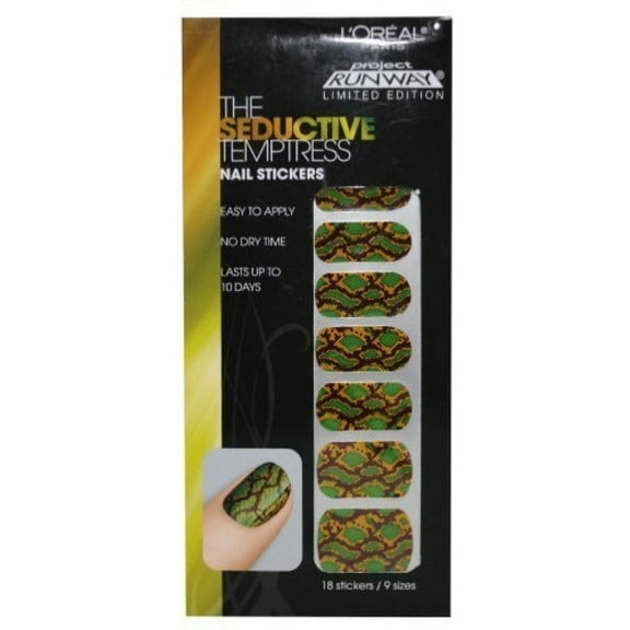 2 Pack- L'Oreal Project Runway Nail Stickers The Seductive Temptress