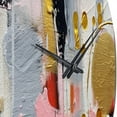 thumbnail image 3 of Designart "Geometric in Pink and Grey III" Modern Oversized Wall Clock, 3 of 5