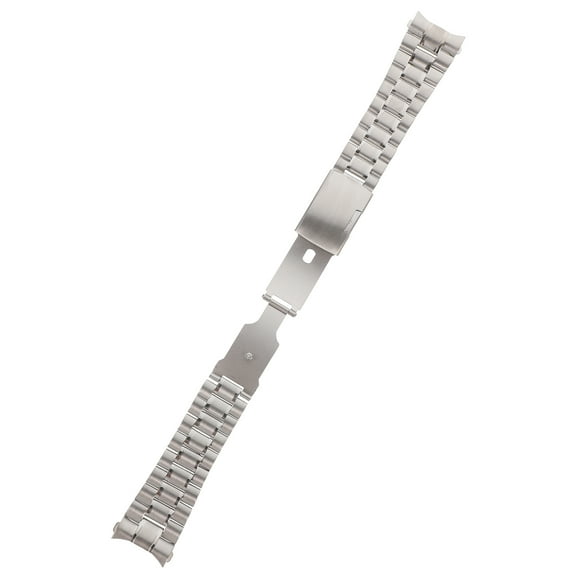 SOPOTUTU 24mm Stainless Steel Watch Strap with Curved End Clasp