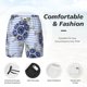 thumbnail image 3 of Balery Turtle with Blue Stones Bañador para hombre, shorts de playa de secado rápido con entrepierna y forro de compresión-X-Large, 3 of 6