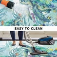 thumbnail image 5 of Nautical Coastal Outdoor Rug for Patio/Deck/Porch, Non-Slip Large Area Rug 4 x 6 Ft, Underwater Animals Turtle Seaweed Coral Green Indoor Outdoor Rugs Washable Area Rugs, Camping Rug Carpet Runner, 5 of 8
