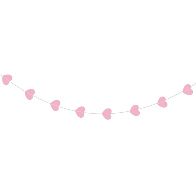 ZheElen 1pcs Set 13ft Pink Paper Card Party Banner Decoration Banner For Birthday Party Hanging Banner Personalized Banner Pink 13ft