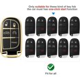thumbnail image 2 of LAICAIW Compatible with Jeep Grand Cherokee Key Fob Cover, 3 4 5 Buttons Protector for Jeep Key Cover with Key Fob Keychain, Fit for Jeep Compass Renegade Cherokee (Jep-W), 2 of 7