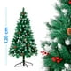 thumbnail image 2 of Arbol de Navidad Elegante y fino con frutos rojos y piñas nevado de 1.20  mts de altura, 2 of 7