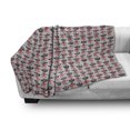 thumbnail image 3 of Octopus Ship Soft Flannel Fleece Blanket, Pirate Ship with a Skull Flag and Seagull Fun Nursery Repetition, Cozy Plush for Indoor and Outdoor Use, 50" x 70", Pale Grey and Vermilion, by Ambesonne, 3 of 6