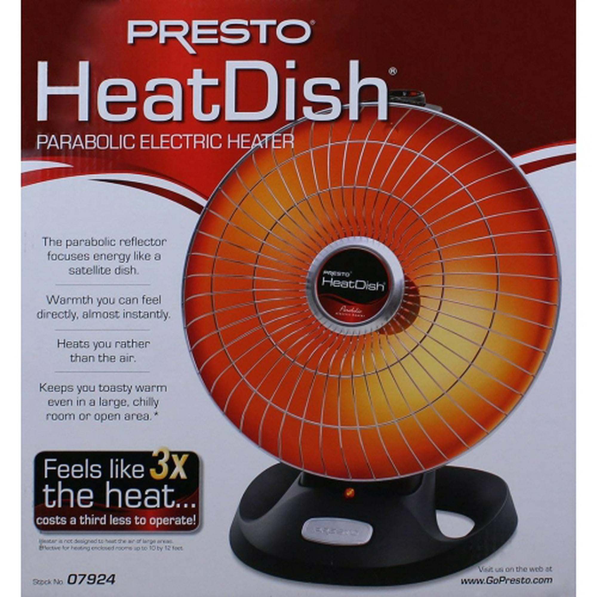 Presto Heat Dish Heater Parabolic Space Heater Space Heater Costco