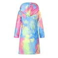 thumbnail image 5 of FJHNGBDH Kids Toddler Boys Girls Bathrobe Boys Soft Teen Girls Pajamas Sleepwear Flannel Warm Hooded Towel Bathrobe Robe Girls Tops 7-9 Years, 5 of 5