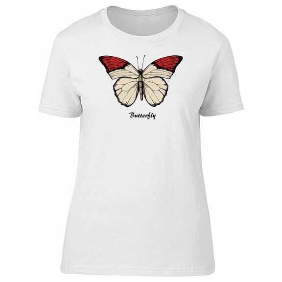 Butterfly With Red-White Wings Tee Men's -Image by Shutterstock