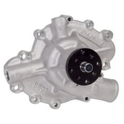 Edelbrock 8831 Victor Series Water Pump; Short-Style; Standard Rotation; 5/8 in. Pilot Shaft; 4 7/16 in. Block To Hub Height; 3/4 in. Ball/Ball Bearing; 1.80 in. Inlet; Satin Finish;