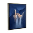 thumbnail image 3 of Stupell Two Waterfalls Nighttime Peaks Landscape Painting Gray Floater Framed Art Print Wall Art, 3 of 6