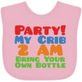 thumbnail image 3 of Inktastic Party at My Crib Boys or Girls Baby Bib, 3 of 4