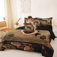 thumbnail image 3 of Feelyou Rustic Fishing Pike Animal Twin Bedding Sets for Men Boys, Country Lodge Cabin Bedding Comforter Set, Brown, Black Reversible, 7pcs, 3 of 7
