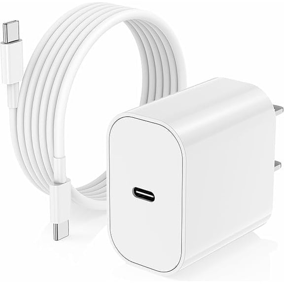 LinQingQ USB C Fast Charger Block with Type C to C Charging Cable Cord for iPhone 17 Pro Max 17 Air 16 Pro 15 Plus AirPods iPad mini Power Adapter Plug Cube Wall Charger Kit