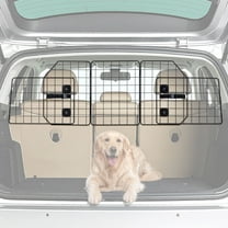 BOWHAUS Dog Car Barrier for SUVs, Trucks, Vehicles, High-Quality Heavy-Duty Wire Mesh Adjustable & Foldable Pet Barrier for Cargo Area, Dog Divider for Car, Car Safety Accessories, Hardware Included