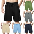 thumbnail image 6 of Lovskoo 2024 Mens Casual Shorts Workout Fashion Comfy Breathable Trendy Shorts with Pocket Elastic Waist Short Khaki S, 6 of 6