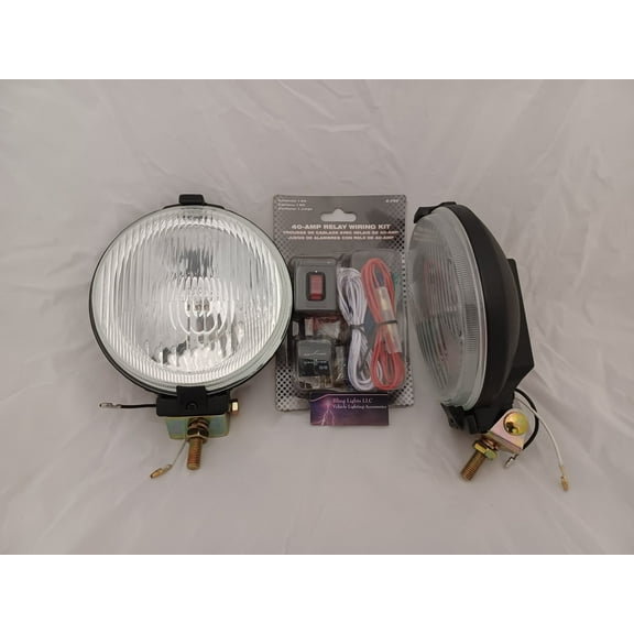 For The 6" Round Off Road Auxiliary Bar Lamps 4x4 Driving Lights Kit